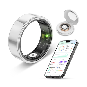 2024 New Smart Ring Health Tracker for Men Women - IP68 Waterproof Fitness Ring with Sleep Tracker/Heart Rate/Blood Oxygen/Steps/Distance/Calories, Air Shutter, Charging case Up to 7-Day (7*)