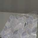 Tilingview 10 Pcs Vinyl Leaf Peel and Stick Tile for Kitchen Backsplash, Premium Self-Adhesive Tiles Plastic Wall Stickers Art Mosaics (Blue Gray)