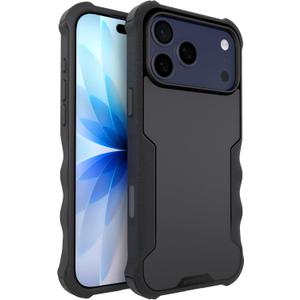 Smartish iPhone 17 Pro Max MagSafe Case - Gripzilla Protective Magnetic Case for Men [Rugged + Tough] Military Grade Heavy Duty Grip Armor - Drop Tested for iPhone 17 Pro Max - Black Tie Affair