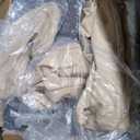 Shintenchi 7 Pieces Patio Furniture Sets Outdoor All-Weather Sectional Patio Sofa Set PE Rattan Manual Weaving Wicker Patio Conversation Set with Glass Table&Ottoman Cushion and Red Pillows, Beige