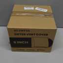 6 Inch Exhaust Vent Cover, HG Power Metal Dryer Vent Cover Outside with Removable Screen & Cushioned Non Return Flap, Air Wall Vent for House, AC, Opening Diameter: 5.7" Black