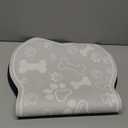 Dog Cat Food Mat, Rapid Absorbent Pet Feeding Placemat, Bone Shaped With Rubber Backing, No Stains Indoor, Pet Accessories Supplies 17"x29" Grey