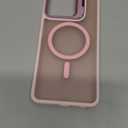 for Motorola Moto G 2025 Case, Fits MagSafe, with Built-in Camera Ring Stand & Sceen Protector, Slim Translucent Matte Military-Grade Drop Protection Magnetic Cover, Pink