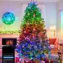 Smart Color Changing Christmas Lights with Remote & APP,208FT 600 LED RGB Dimmable Christmas String Lights, Waterproof Fairy Twinkle Light for Indoor Outdoor Xmas Tree Wedding Holiday Decorations