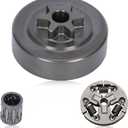 Clutch Drum Sprocket with Bearing for Echo CS-310 CS-352 CS-353ES, 3/8" 6T Chainsaw Sprocket Rim Fit for Shindaiwa 305s 340s Replace A556000541 A556000542 A556000543