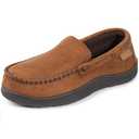 Zigzagger Men's Moccasin Slippers Memory Foam House Shoes, Indoor and Outdoor Warm Loafer Slippers, Camel, 10.5 M US