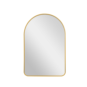 Gold Arch Metal Framed Vanity Mirror
