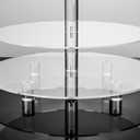 Jusalpha 4 Tier Round Wedding Acrylic Cupcake Stand Tree Tower Cup Cake Display (Tall version)