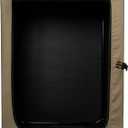Amazon Basics Portable Folding Soft Dog Crate, Double Door, Collapsible Travel Kennel, Easy to Assemble, Medium, 29.92" x 21.3" x 21.3", Tan