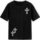 WDIRARA Boy's Cross Graphic T Shirt Short Sleeve Crew Neck Tee Casual Top 9Y