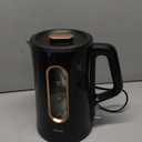 Offacy Electric Kettle, Tea Kettle Pot, Double Wall Glass Inner 1.5L/ 1200W, Hot Water Kettle Teapot Boiler & Heater with Automatic Shut Off, BPA-Free & LED Indicator Lights, Black
