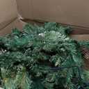 Outdoor Christmas Tree 2 Pack 33" Christmas Urn Filler with 50 Warm&Colorful Lights, Artificial Xmas Tree 8 Modes Timer,Mixed Tips Pinecones Red Berries Battery Operated for Pathway Yard Porch Planter