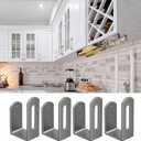 Aogigigio Under Cabinet Cutting Board Holder - 4 Pcs Cutting Board Holder Pot Lids Rack Storage Stainless Steel Under Shelf Counter Chopping Board(Grey)