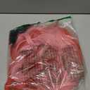 BERON 14 Inches Half Pink Half Red Wig with Bangs Short Curly Wig Pink Red Split Curly Wigs for Women Daily Party or Cosplay Hairnet Include