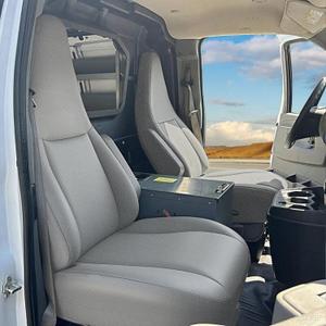 EDIETH Heavy-Duty 600D Oxford Fabric Seat Covers for Chevrolet Express 2010 2011 2012 2013 2014 2015-2025 Tough & Durable Snug Fit No-Slip - Gray