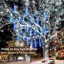 JJGoo Christmas Lights Meteor Shower Rain Lights, 10 Tube 12 inch 240 LEDs Icicle Light Outdoor Raindrop Light for Xmas Halloween Wedding Party Tree Holiday Decoration (Blue)