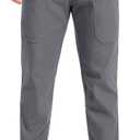 ONLYSTORY Mens Cargo Pants Comfy Work Casual Pant Relaxed Fit Stretchy Drawstring Pants with Pockets (L)