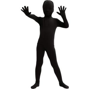 Spooktacular Creations Boy Black Shadow Costume, Halloween Bodysuit Skin Costume for Kids Halloween Dress Up (X-Large( 12 - 14 yr ))