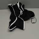 Floerns Women's Contrast Binding Tube Tops Dress Pleated Tiered Party A Line Dresses Black Small