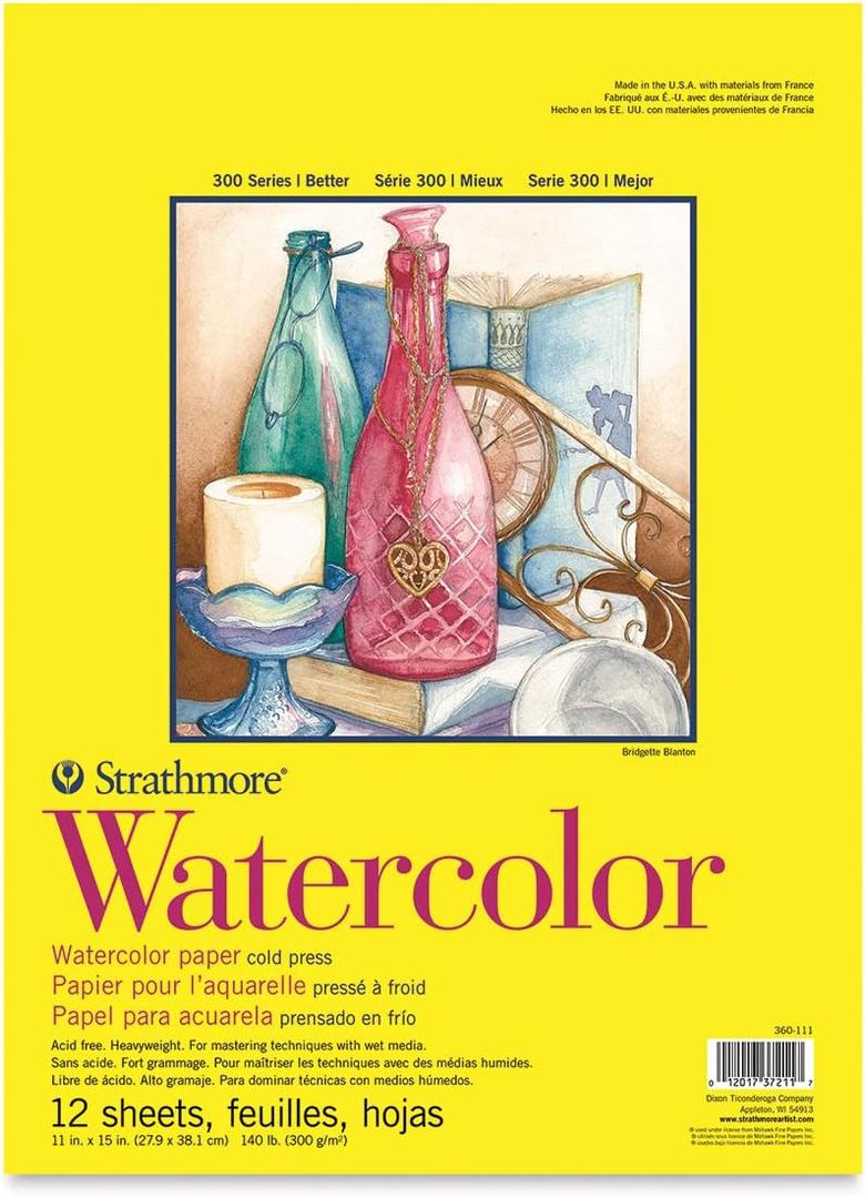 Strathmore Watercolor Paper Pad 11x15-12 Sheets And Printworks Multipurpose Paper