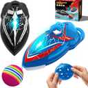 fromeasy 2-Pack Mini RC Boats with Floating Ball 2.4GHz Remote Control Boats for Pools & Lakes, 2 Speeds, Auto Flip, Waterproof, Low Battery Alert, for Kids & Adults