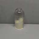 Makeup Brush Holder with Dustproof Cover 360 Rotating Makeup Brush Organizer for Vanity Bathroom, White/Beige