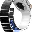 X-it Magnetic Watch Band for Apple Watch Ultra 49mm, 46mm/45mm/44mm, Silicone Sport Strap with Strong Magnet for Men and Women, Compatible with Apple Watch Series 11/10/9/8/7/6/5/4/3/2/1 and SE