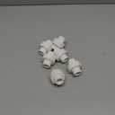 6Pcs 1/2" PVC Union Coupling Pipe Fitting (Socket x Socket) 1/2Inch PVC Slip Union PVC Adapter Coupling Schedule 40, EPDM O-Ring, White