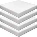 Foamma 4-Pack 2" x 18.5" x 16" High Density Upholstery Foam - Chair Cushion Square Foam for Dining Chairs, Wheelchair Seat Cushion Replacement