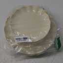 LIYH 24 Pcs Plastic Plates Reusable,Unbreakable Dinner Plates, Scalloped Plastic Plates, Dishwasher Safe,Ivory Plate Sets Perfect for Parties, Birthday, Picnics, BPA Free(12Guests) (10inch and 7.5inch)