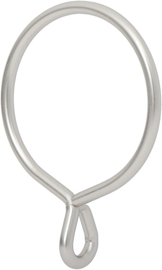 Ivilon Drapery Eyelet Curtain Rings - 2.3" Ring for Curtain Hook Pins, Set of 14 - Satin Nickel