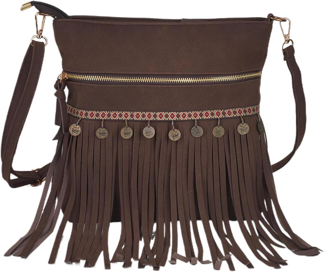 Women's Fringe Crossbody Bag,fringe purse,Boho purse,sequin bag for Suitable for parties, vacations, beaches