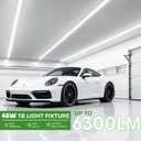 (6 Pack) 4FT Shop Light, T8 V-Shape Linkable LED Tube Lights, 6300LM 6500K 45W Integrated Lighting Fixture with ON/Off Switch, Plug and Play, Indoor Lights for Workshop, Basement, Warehouse