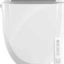 R FLORY Electric Bidet Toilet Seat Elongated Heated Toilet Seat with Bidet Slow Close Lid, Remote Control, Air Pump Flushing, Adjustable Self-Clean Nozzle, Instant Warm Water, Air Dryer, Night Light