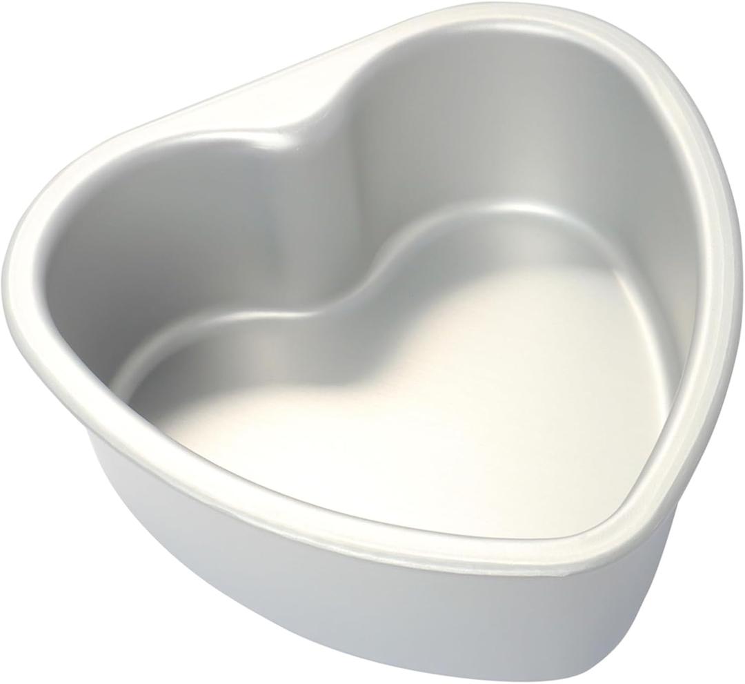 Heart Shaped Cake Pan 8 Inch Aluminum Cake Pans Heart Cake Tin Baking Cake Mold for Valentine's Weddings Birthday Party
