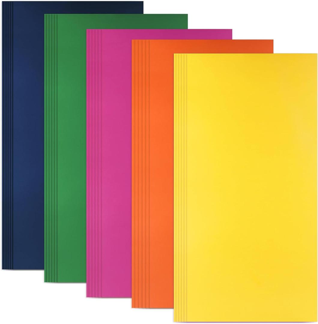 Colored Cardstock 12x24 Inch 30 Sheets 80LB/220GSM 5 Primary Colors,Solid Core No White Center,Compatible with Cricut Venture/Maker 3/4/Maker,Explore 3/4/Air 2/Air/One 12x24 Extended Cutting Mat