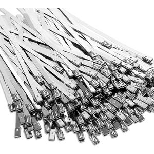 500 Pcs 304 Stainless Steel Zip Ties 5.9'' Heavy Duty Self-locking Metal Cable Ties, Multipurpose Metal Zip Tie for Indoor Outdoor Exhaust Wrap, Fencing, Cables, Pipe, Auto Repair