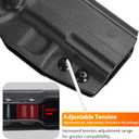 IWB Kydex Holster for Glock 43 G43X 43X MOS G48 MOS, Optic Cut Belt Carry, Right/Left Hand Black