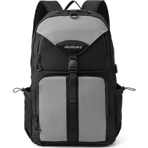 Reflective Backpack Motorcycle Backpack Helmet Holder, Water-resistant 1680D Oxford Fabric, 35L Large Capacity, Long Distance Travel Backpack