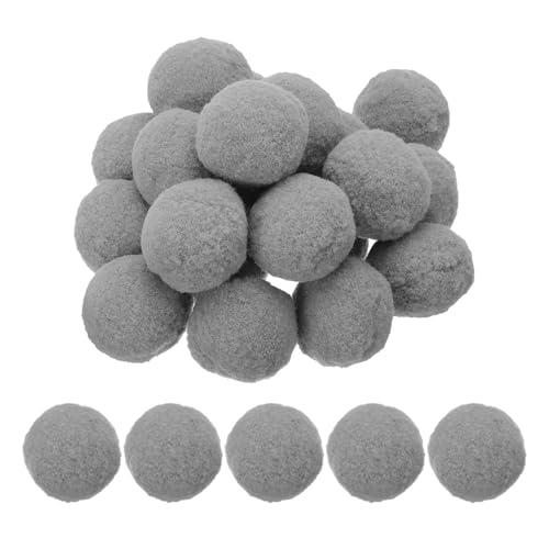PATIKIL 2inch Pom Poms for Crafts, 20pcs Large Pompoms for Crafts Puff Balls Bulk High Elasticity Fuzzy Balls for Hats Christmas Art DIY, Gray