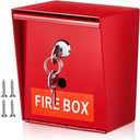 MorningRo Fire Box Fire Department Lock Fire Box for Keys Weather Resistant Emergency Key Box with 2 Keys for Home