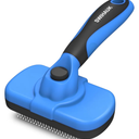 Swihauk Self Cleaning Slicker Brush - Skin Friendly Deshedding Grooming Tool for Dogs & Cats, Suitable for Shedding & Haired Pets, with Pet Supplies Accessories, Blue
