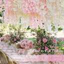 40 Pack White Pink Wisteria Hanging Flowers, Fake Flowers for Decoration, Artificial Hanging Flowers,Vines for Bedroom,Flower Garland for Home,Party,Garden, Wall,Wedding Decoration(3.6 Ft/Pcs)