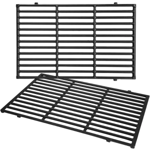 Rushare 7638 Grill Grates for Weber Spirit I & II 300 Series, Spirit E/S-310 E/S-320 E/S-330, Spirit 700, Genesis Silver/Gold B & C Grill Replacement Parts, Cast Iron, 17.5 x 11.9 Inch, 2-Pack