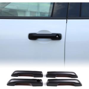 Aunginsy Auto Exterior Door Handle Protective Trim Cover Compatible with Toyota Tundra/Sequoia 2022-2026, Car Outside Front Rear Door Grab Handle Outer Protector Cover Decoration ABS Accessories (Matte Black)