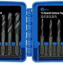 GMTOOLS Combination Drill and Tap Bit Set with Quick-Change Adapter of 13Pcs, 6 SAE Sizes: 6-32NC to 1/4-20NC, 6 Metric Sizes: M3 to M10,Suitable for Drilling Tapping Threading Countersinking