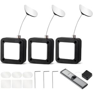 3Pcs Remote Leash Set, 6.5ft Retractable Remote Control Tether with Adjustable Lock Strap for TV Remotes Game Controllers Tablets Showroom
