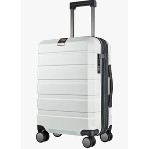 KROSER Hardside Expandable Carry On Luggage with Spinner Wheels & Built-in TSA Lock, Durable Suitcase Rolling Luggage with USB Port, Carry-On 20-Inch, White