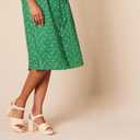 Amazon Essentials Women's Platform Heel Sandal (9, Dark Orange Faux Suede)