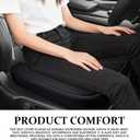Leather Front Car Seat Cover, Anti-Slip Car Seat Bottom Covers, Full Wrapped Bottom Seat Protectors with Storage Pocket, Universal Comfortable Seat Cushion Fit Vehicles SUVs Trucks (Black)